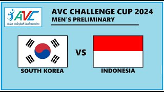 🔴 LIVE SOUTH KOREA vs INDONESIA  AVC Challenge Cup for Men 2024 [upl. by Esilram]