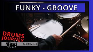 Drumless Track  Funky Groove  134 Bpm [upl. by Jacobba]