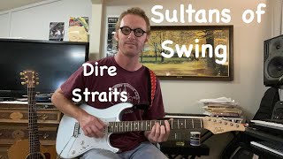 Sultans Of Swing  Dire Straits Guitar Lesson  Rhythm and Lead Fingerstyle [upl. by Nana]