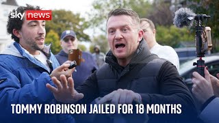 Tommy Robinson jailed after admitting contempt of court [upl. by Cirdek924]