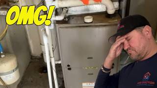 Emergency Gas Furnace Service Call  Flooded amp Broken Humidifier Kills HVAC System [upl. by Fin]