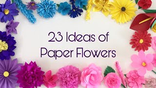 23 EASY IDEAS OF SMALL PAPER FLOWERS [upl. by Barabbas]