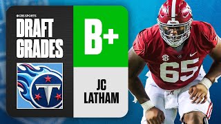 2024 NFL Draft Grades Titans select JC Latham No 7 Overall  CBS Sports [upl. by Hayyikaz]