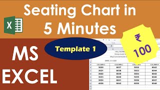 Automatic Seating Template in MS Excel without VBA  Only Formula [upl. by Sivatco]