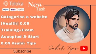 Categorise a website Health 008 TrainingExam Accepted amp Start 004 sahir Tipssubscribe sub [upl. by Eltsirhc]