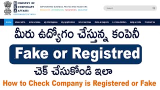 How to Check Company is Fake or Real  Company Identity in MCA and GST Number by Name [upl. by Akinor]