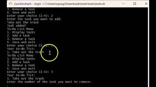 Video showing the functions of a shell script [upl. by Rosemonde598]