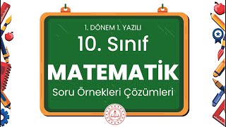 10 Sınıf Matematik 1 Dönem 1 Yazılı Soru Örnekleri Çözümleri [upl. by Evers]