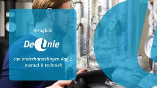 Een terugblik op de 1e dag onderhandelen Metaal amp Techniek [upl. by Rory738]