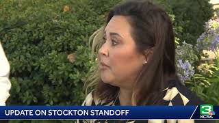 Officials provide update on a standoff in Stockton Get the latest at httpsbitly2Y2vM5L [upl. by Selrahcnhoj]