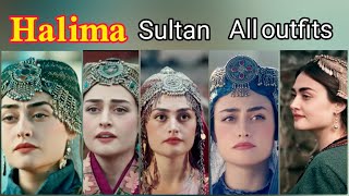 Halima sultan all Dresses from season 1 to season 4 in Dirilis Ertugrul Ghazi ❤ Pakistani Dresses [upl. by Annnora]