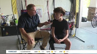 Young baseball player with prosthetic leg recognized nationally by Shriners Childrens [upl. by Kary]