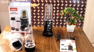 Cookwell Bullet Mixer Grinder Unboxing and Review In Hindi 500W  3 Jar 2 Blade [upl. by Lehet]