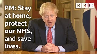 Coronavirus PM Boris Johnsons lockdown statement BBCNews  BBC [upl. by Ferrell385]