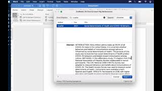 EndNote 20 for Mac  Microsoft Word Cite While You Write [upl. by Alekal]