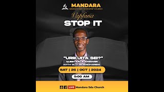 SDA CHURCH MANDARA  Elder Machando  URI KUITA SEI  LIVE FROM MUFAKOSE  26 OCT 2024 900AM [upl. by Ybur604]