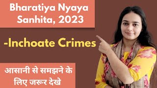 Inchoate Crime  Bharatiya Nyaya Sanhita 2023 Part01 UGC NET ampJRF December 2024 [upl. by Ahsenik577]