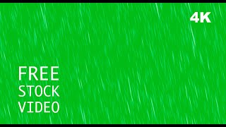 Thick rain with green screen  4K royalty free video [upl. by Gorga614]