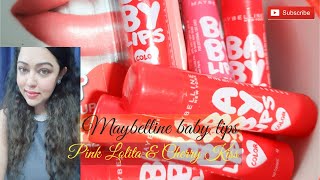 Maybelline Baby Lips Pink Lolita and Cherry Kiss Swatches Follow the link below for 41 discount [upl. by Mirella]