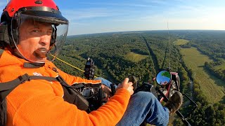 Cross Country Powered Parachute Flight From Nulltown To Shelbyville IN  91923 [upl. by Siradal586]