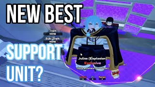 New Best Support Unit Obtaining Julias Eisplosion amp Showcase in Anime Vanguards Roblox [upl. by Pavier]