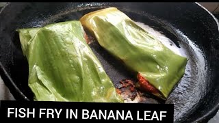 FISH FRY IN BANANA LEAF YELLOW CROAKER FISH  FISH FRY RECIPE fishfryinbananaleafeasyamptasty [upl. by Dviad]