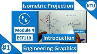 Isometric Projection  Introduction  1  KTU Engineering Graphics [upl. by Anaz]