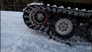 Cool video showing tracks working by eating the snow [upl. by Yanel769]