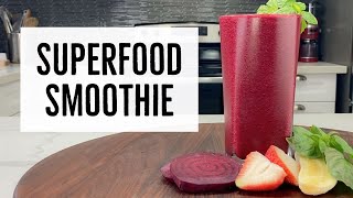 Superfood Smoothie Beet and Basil shorts [upl. by Newell]