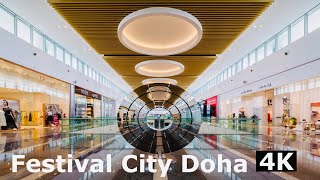 Festival City Doha Qatar 4K walking Tour Must visit place in Qatar Biggest Shopping Mall Qatar [upl. by Retsae]