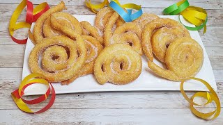 Frittelle di carnevale a forma di spirali  Frisjiole Sarde [upl. by Quick]