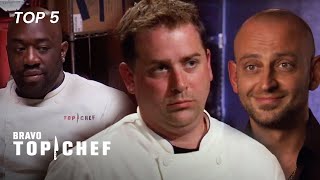 The Most Controversial Moments on Top Chef  Top Chef Top 5 [upl. by Akerdal]