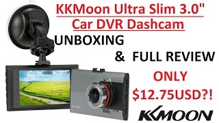 Unboxing amp Full Review 4K  KKMOON Ultra Slim 3 inch 1080P HD Car DashCam DVR SO CHEAP 1275USD [upl. by Analak141]