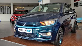 Tata Tigor EV Interior and Exterior  First Look Walkaround Video [upl. by Reivad]