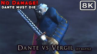 Devil May Cry 3  Dante vs Vergil 1st Battle DMD No Damage SSS Rank  8K 60FPS Ultra HD Gameplay [upl. by Rebmyt]