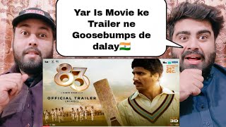 83  Official Trailer  Hindi  Ranveer Singh  Kabir Khan  pakistani real reaction [upl. by Aleydis]