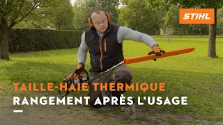 Rangement après lusage Taillehaies thermiques STIHL [upl. by Perusse]