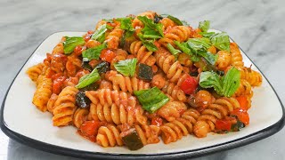 Veggie Packed Pasta with Chickpeas Plantbased amp Vegan  Wholesome Vegetable Pasta Recipe [upl. by Conias]