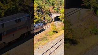 🎃 Happy Halloween Metro North P32ACDM 210 Pushes A Train Out Of Garrison Tunnel Hudson Valley NY [upl. by Aonian]