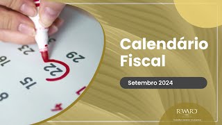 Setembro 2024  Calendário fiscal [upl. by Anairo]