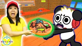 Ryans Mommy Working at Pizza Place in Roblox with Combo Panda [upl. by Noreh]