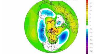 500mb geopotential height seasonal anomaly animation from Sept 1 2006 to Sept 15 2010 [upl. by Nathanil]