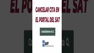 Como Cancelar Cita del SAT fiscal impuestos [upl. by Hospers48]