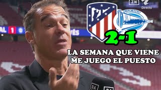 REACCION DE GARCIA PLAZA MUY ENOJADO  ATLETICO 21 ALAVES [upl. by Nellad52]