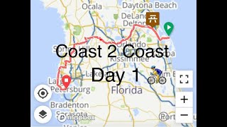 Cross Florida Bike Ride  Day 1  Titusville 🚴‍♂️ St Petersburg Florida😎 [upl. by Eednak418]