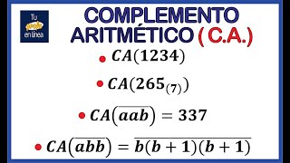 COMPLEMENTO ARITMÉTICO [upl. by Briny497]