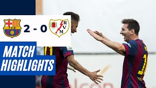 Rayo Vallecano 02 Barcelona  La Liga 2014 Highlights amp Goals ⚽🔥  HD [upl. by Chiles]