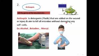 Grade 8 Science AntisepsisAsepsisChemotherapyAntibiotheraphyDuaa El Saadi [upl. by Bertold]