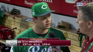 Jim Day got good news from Cincinnati Reds catcher Devin Mesoraco [upl. by Harikahs]