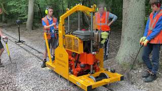 Ruislip Lido Railway  New track tamping machine [upl. by Reiss638]